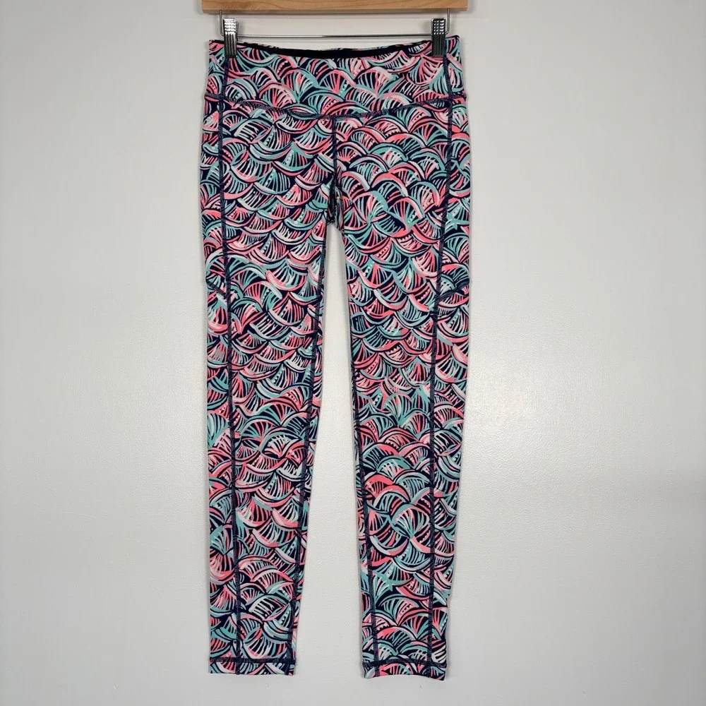 Lilly Pulitzer Women‎ Leggings Small Pink Blue Luxletic Activewear 28007 Resort